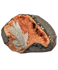 Heulandite on Scolecite Geode 1769 g