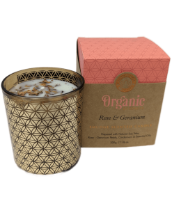Organic Goodness Smudge Scented Candle - Rose & Geranium