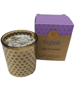 Organic Goodness Smudge Scented Candle - Sage & Lavender